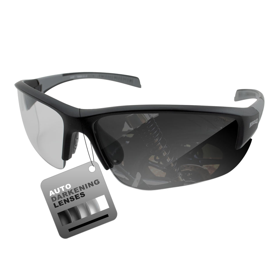 Global Vision Hercules 7 frame closeup, durable black build for all-day comfort.