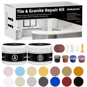 Globalcom bottle with color gels for precise tile color matching.