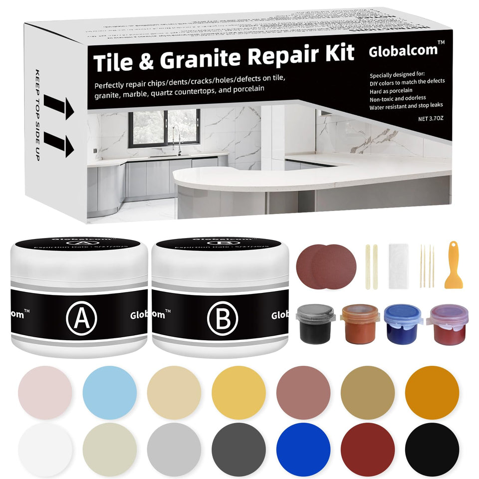 Globalcom bottle with color gels for precise tile color matching.