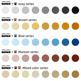 Globalcom color gel swatches showing versatile shade options for stone repairs.