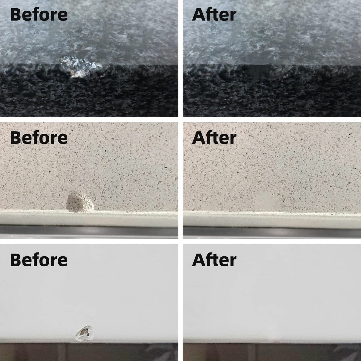 Globalcom Marble Repair Kit color gels let you precisely match tones.