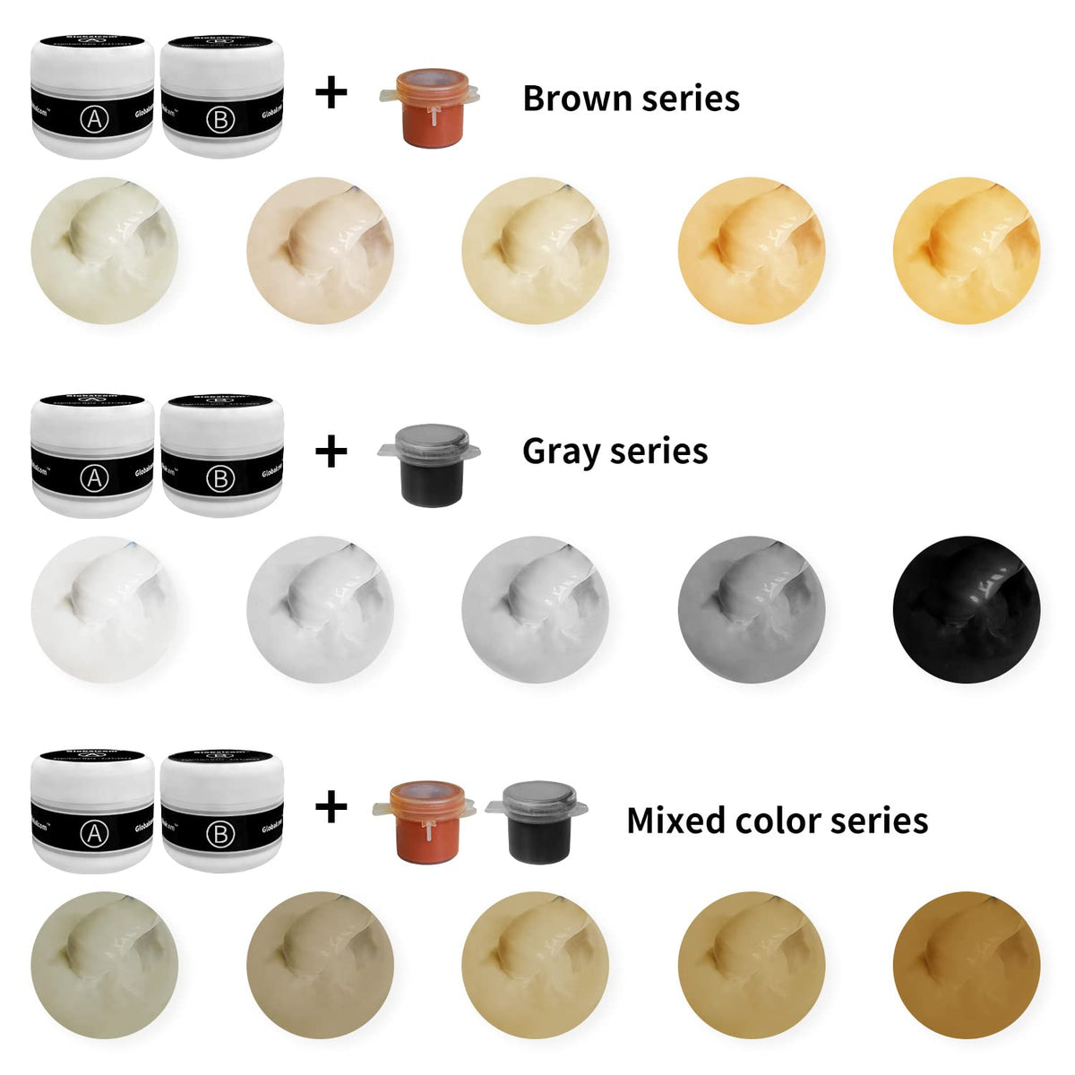 Globalcom porcelain sink repair kit applying almond color for seamless look.