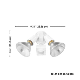 Globe Electric 17000269 twin head security light delivers bright outdoor illumination