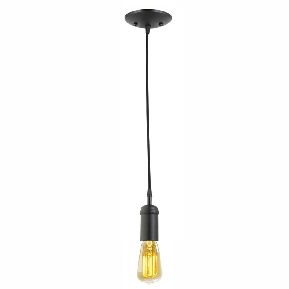Globe Electric 64906 matte black pendant close-up showing premium finish for modern interiors