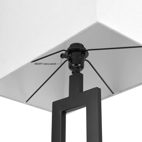 5-foot cord allows flexible placement around sofas or desks.