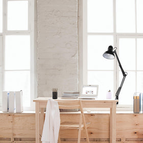 Adjustable swing arm in action on Globe Electric Architect lamp.