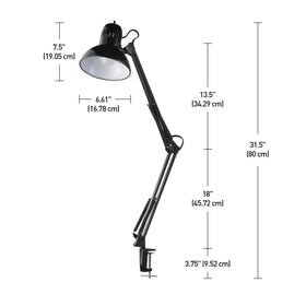 Globe Electric Architect lamp includes 10W LED bulb for immediate use.