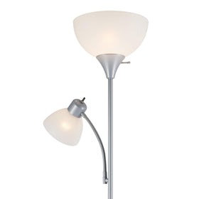 Dual switches control uplight and reading light independently.