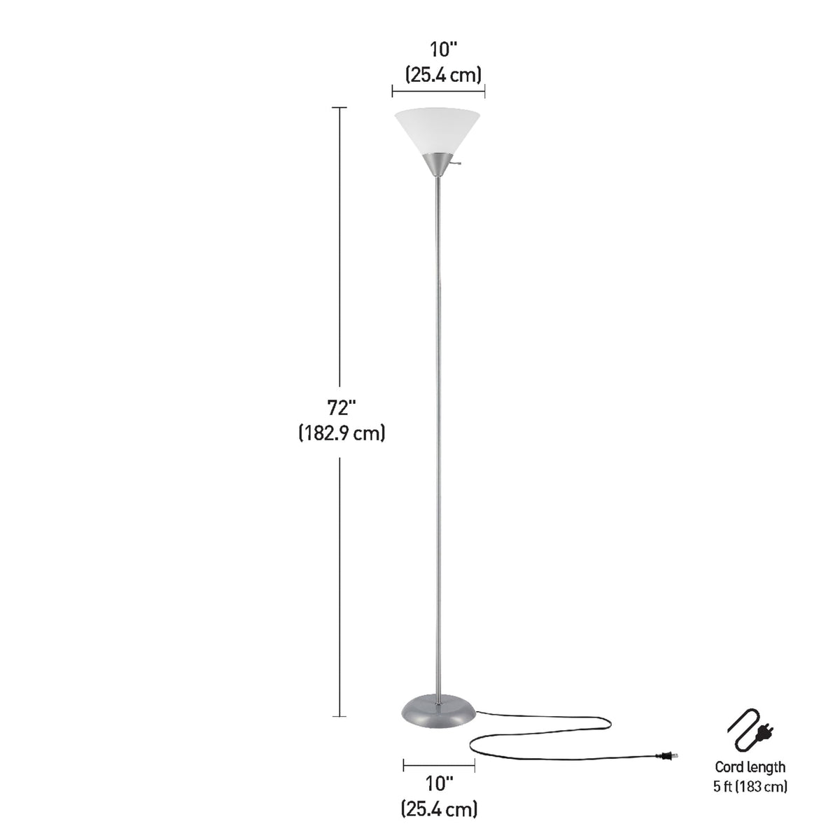 In living room, Globe Electric Elliott floor lamp adds ambient light