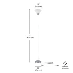 In living room, Globe Electric Elliott floor lamp adds ambient light
