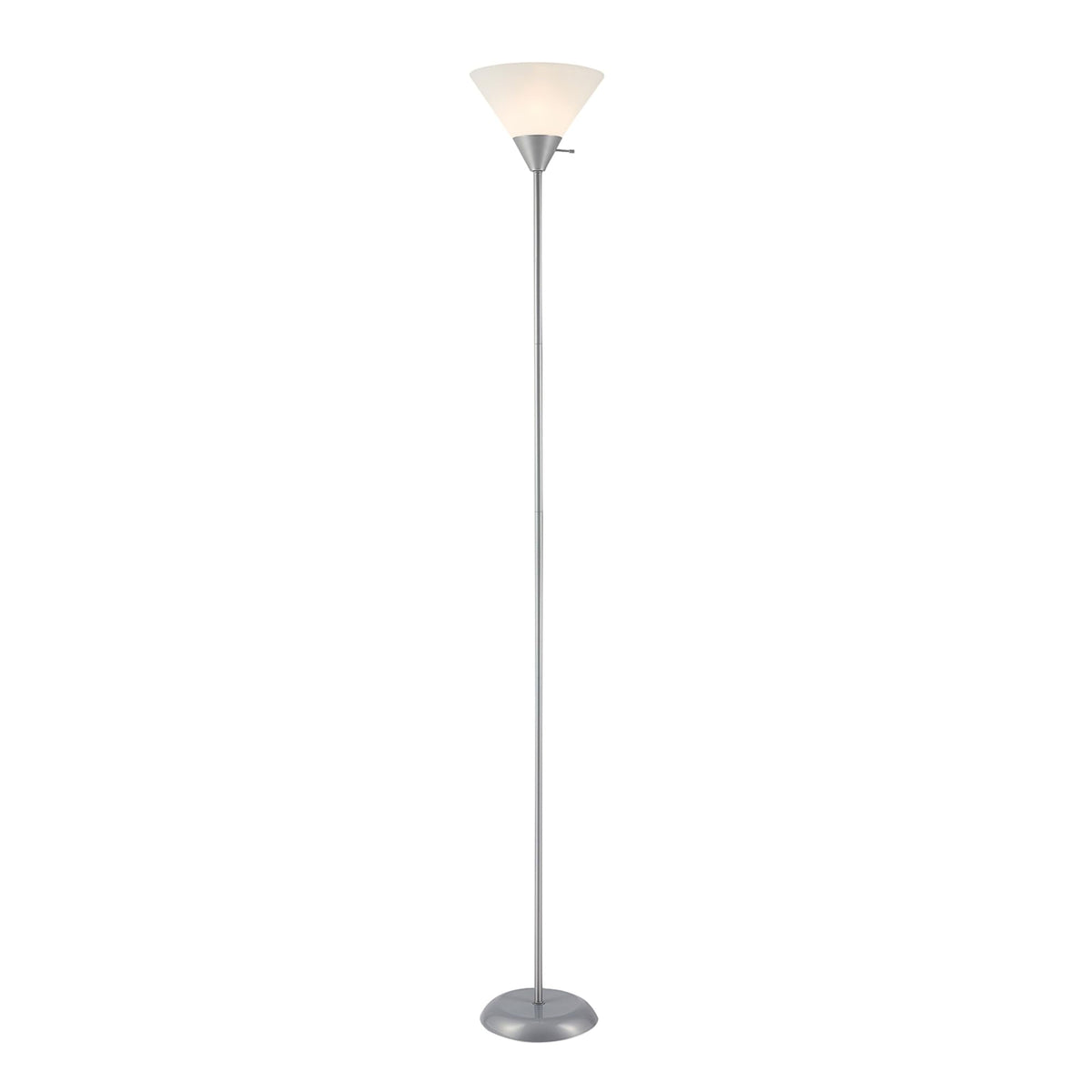 Shade closeup of Elliott floor lamp showing frosted white diffusion