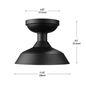 Globe Electric Kurt outdoor porch area illuminated by chic fixture