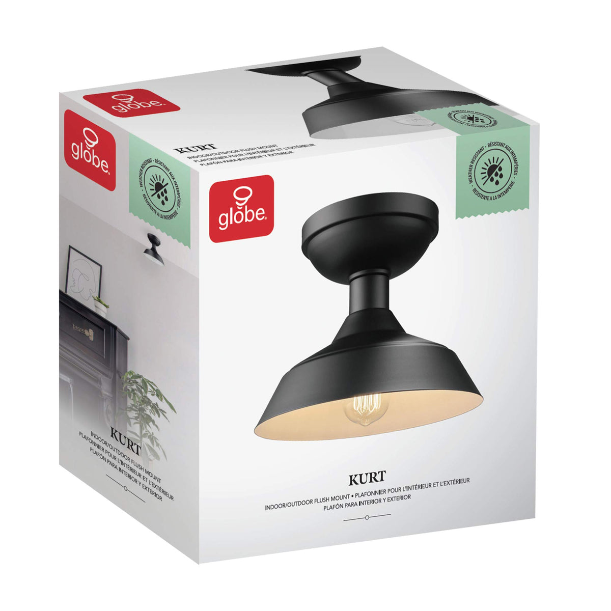Globe Electric Kurt smart bulb ready option for customizable lighting scenes