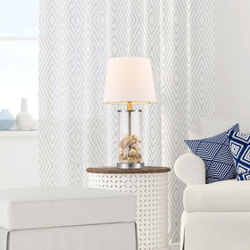 Globe Electric Maya brushed nickel detail adds modern contrast
