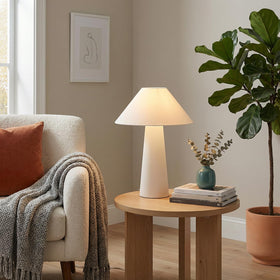 5-foot clear cord on Globe Electric Novogratz lamp enables flexible placement.
