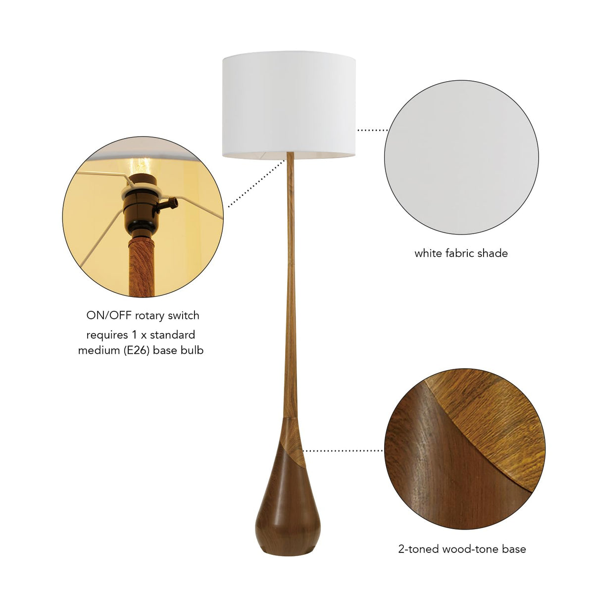Easy assembly of Globe Electric Harrington floor lamp