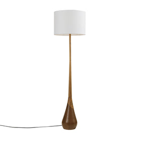 Globe Electric Harrington lamp teardrop base adds warm ambient lighting in living room
