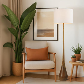 Harrington lamp two-tone base enhances decor with stylish contrast
