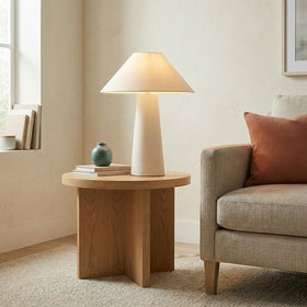 Inline rocker switch feature on Globe Electric Novogratz lamp for easy control.