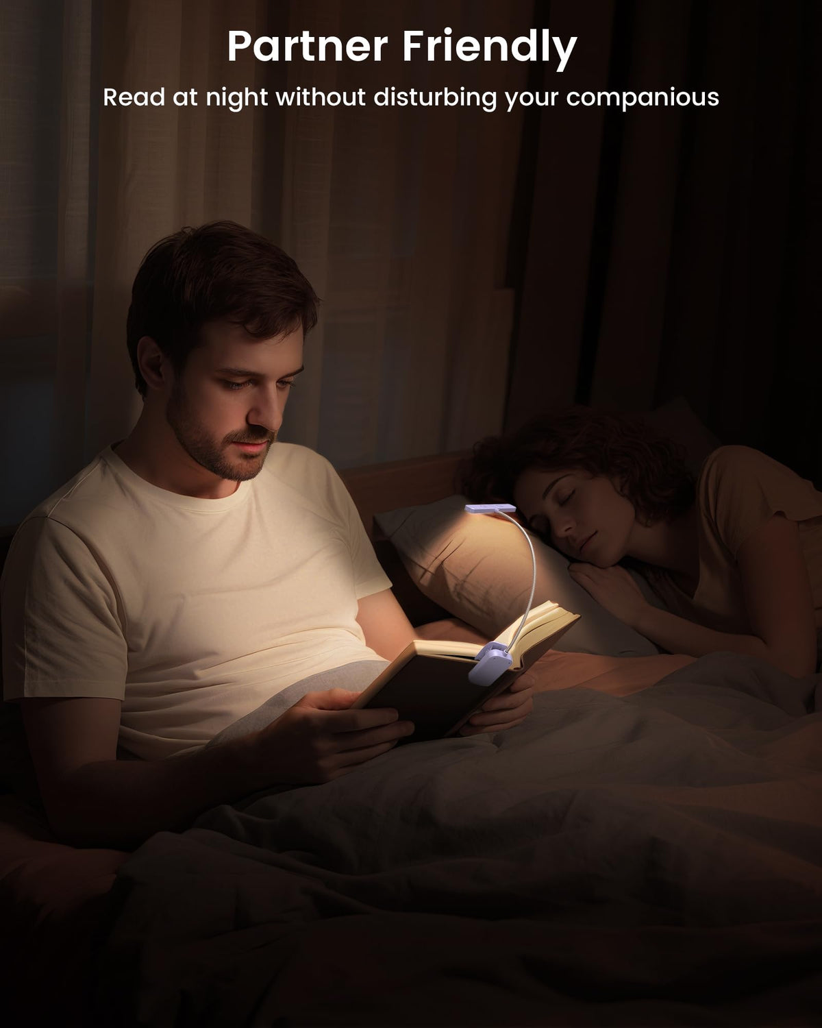 Glocusent 360° gooseneck clip for flexible bedside reading