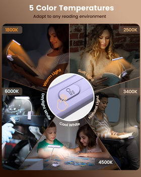 Glocusent five color temperatures for personalized reading ambiance