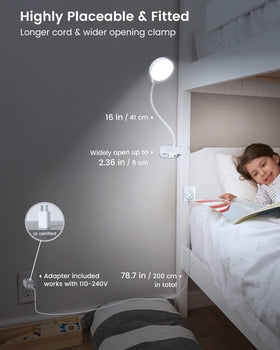 Glocusent AC adapter included ensures immediate plug-in lighting.