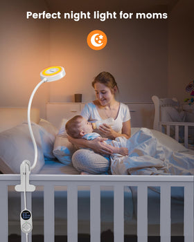 Dorm and bedside setup with a long cord for flexible placement.