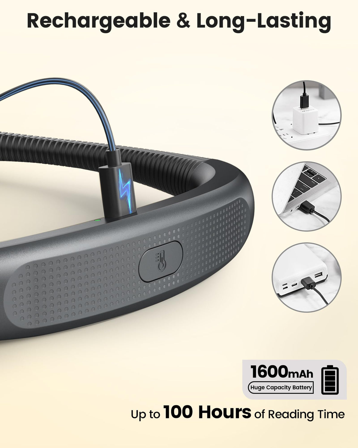 Glocusent Bendable Neck Light with wider lamp head for better coverage