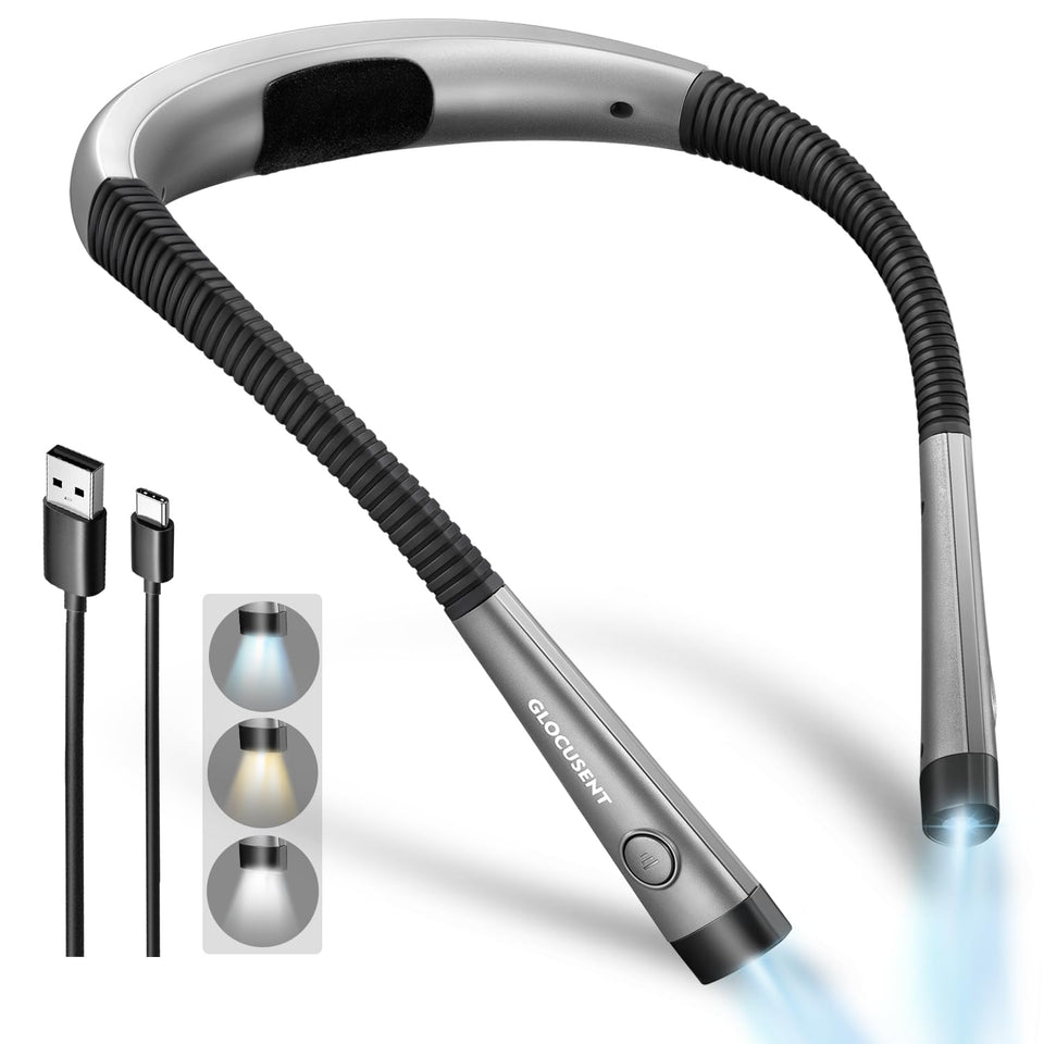 Glocusent Book Light shows 3 color temperatures and 6 brightness levels for versatile reading