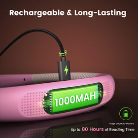 Glocusent Book Light delivers up to 80 hours of power on a single charge