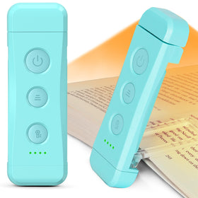 Glocusent clip-on book light in amber mode for cozy bedtime reading