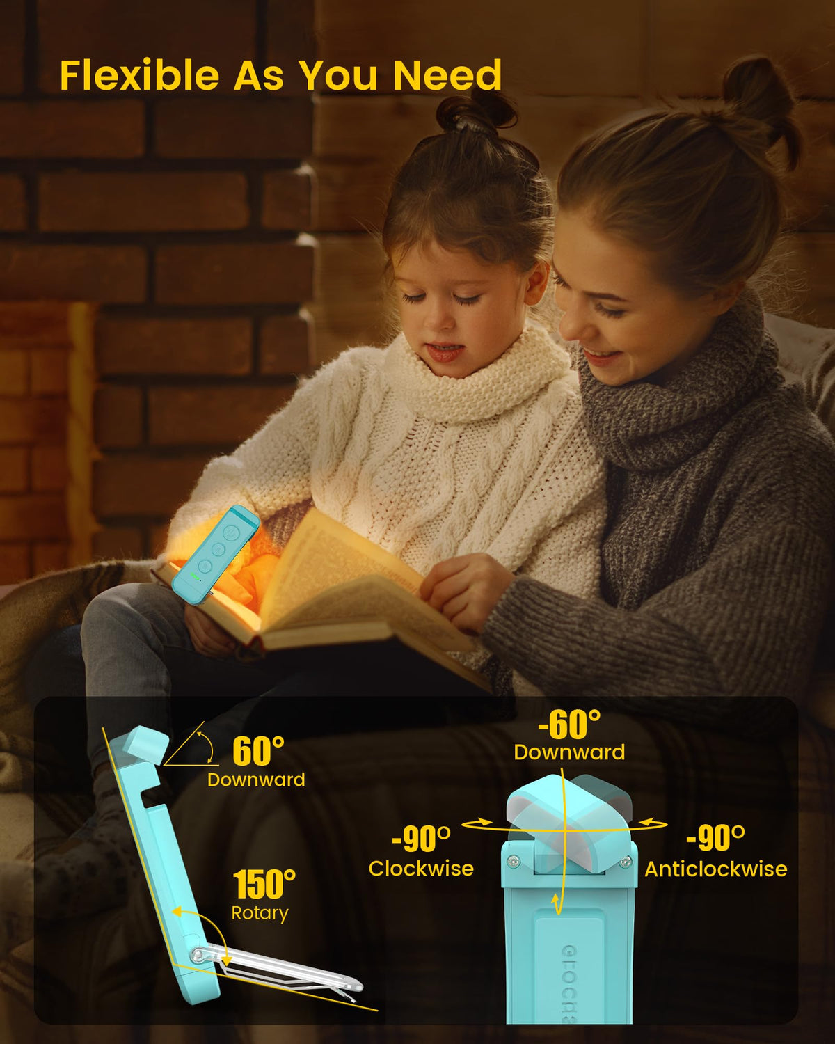 Glocusent portable book light ideal for travel and on-the-go reading