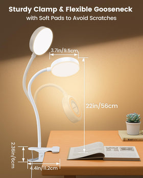 Remote control for easy mode and brightness adjustments on Glocusent clip-on light.