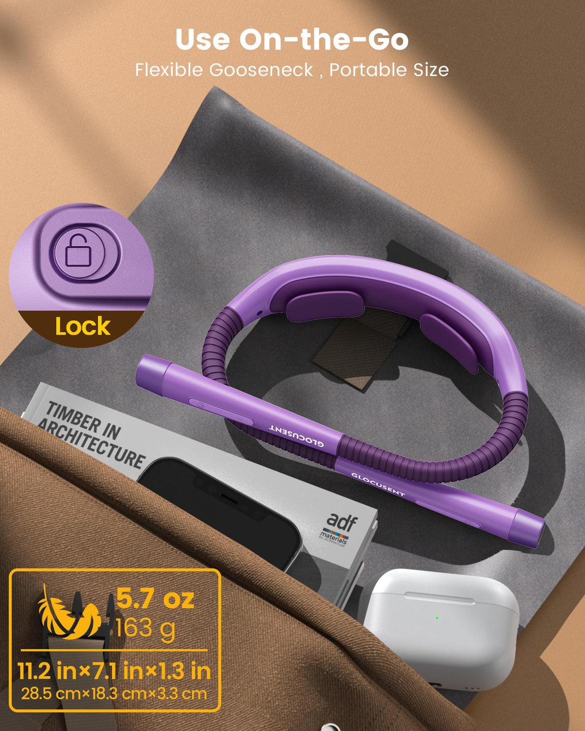 Glocusent travel lock engaged to prevent accidental activation