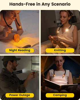 Glocusent neck book light USB-C charging keeps you ready between sessions.