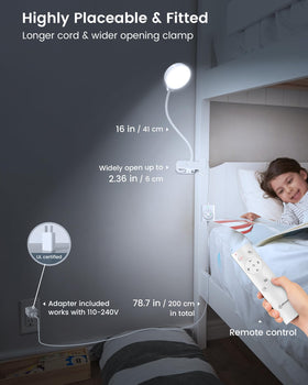 Glocusent remote-controlled bed light being operated from a distance