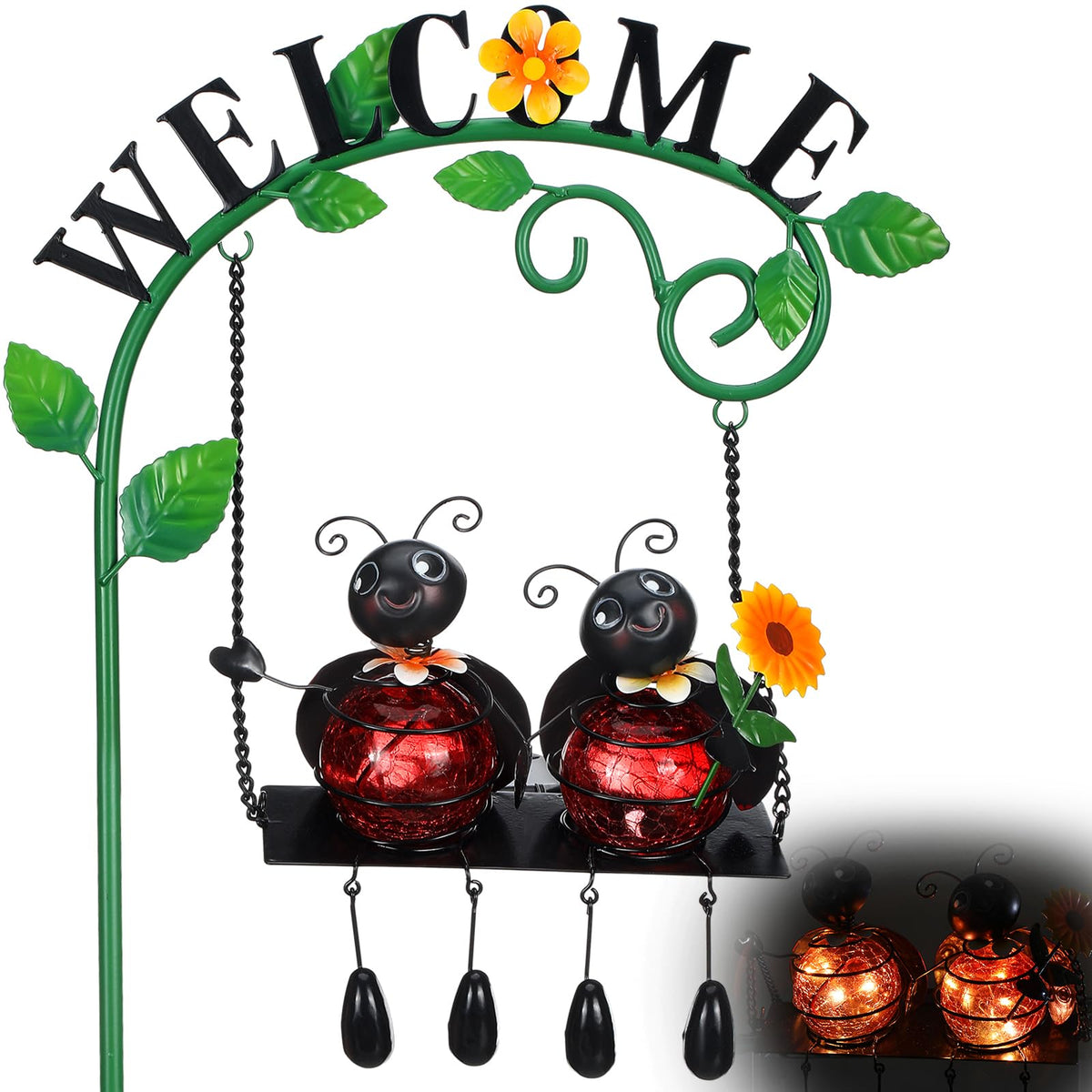 Glooglitter garden gift idea with ladybug decor for birthdays