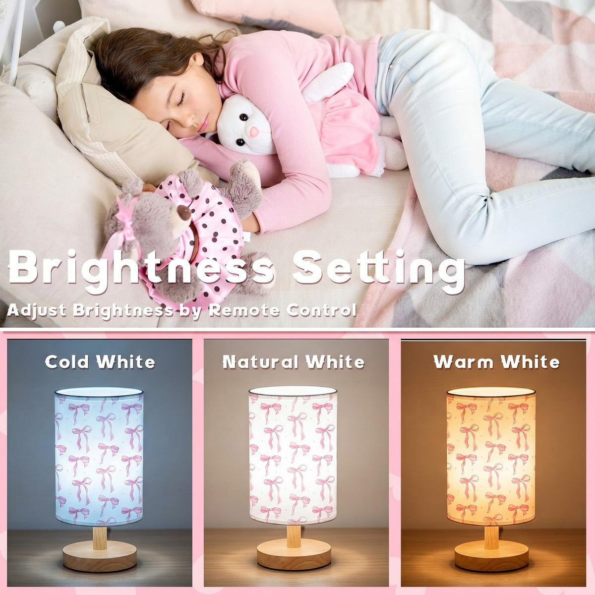 Glooglitter warm to cool light modes suitable for day and night routines.