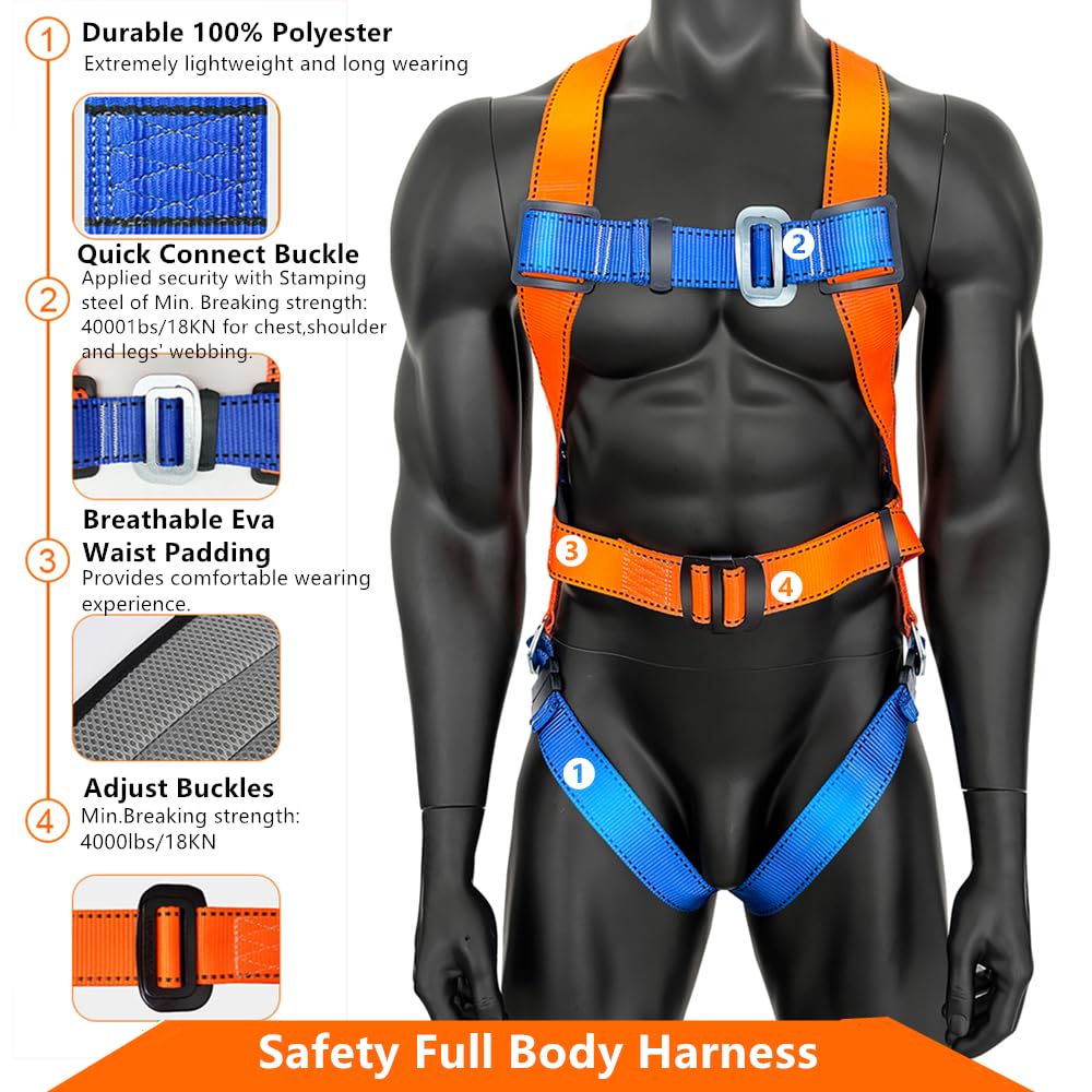 GLOROUSCHU internal shock-absorbing lanyard reduces impact during movement.