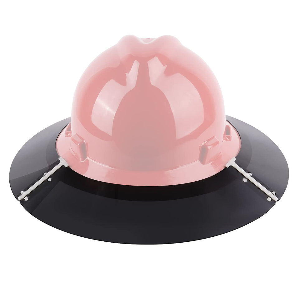 Glosaie premium hard hat visor front view for sun protection on outdoor jobs.