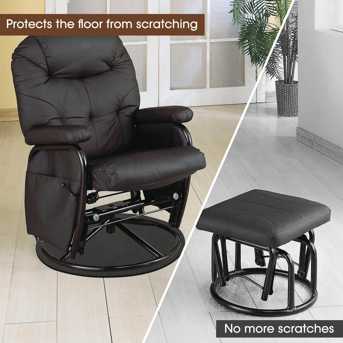 Glosaie recliner pad floor protection keeps furniture quiet and clean