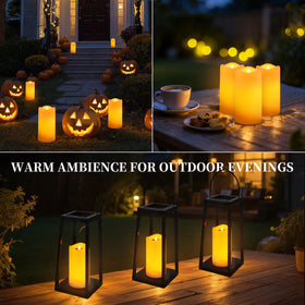 Glosola 3x6 inch candle size: fits most lanterns and displays.