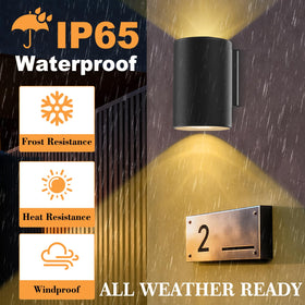 Glosola solar wall lights IP65 weatherproof for rain and snow