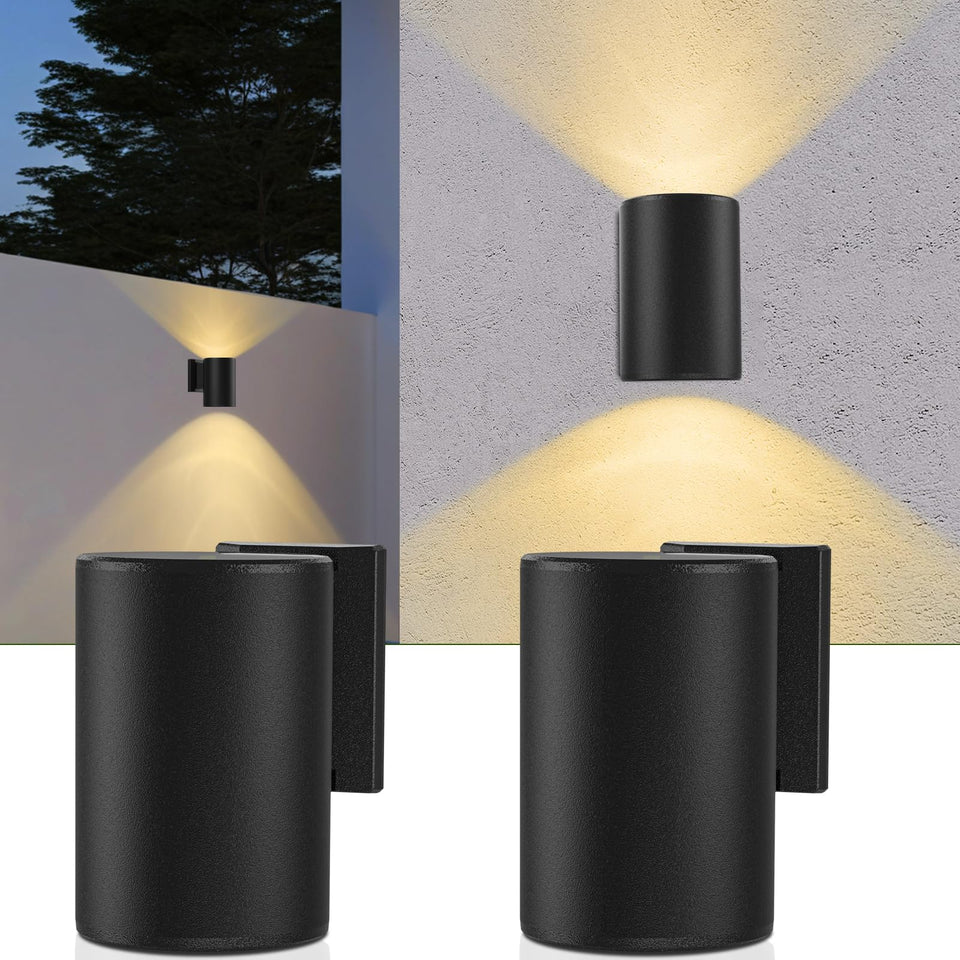 Glosola solar wall lights outdoor pack illuminate patios and paths safely