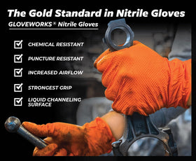 GLOVEWORKS mechanic gloves suited for automotive maintenance and parts handling.