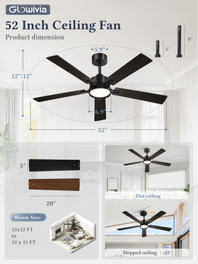 Glowivia dual-finish reversible blades for flexible decor styles