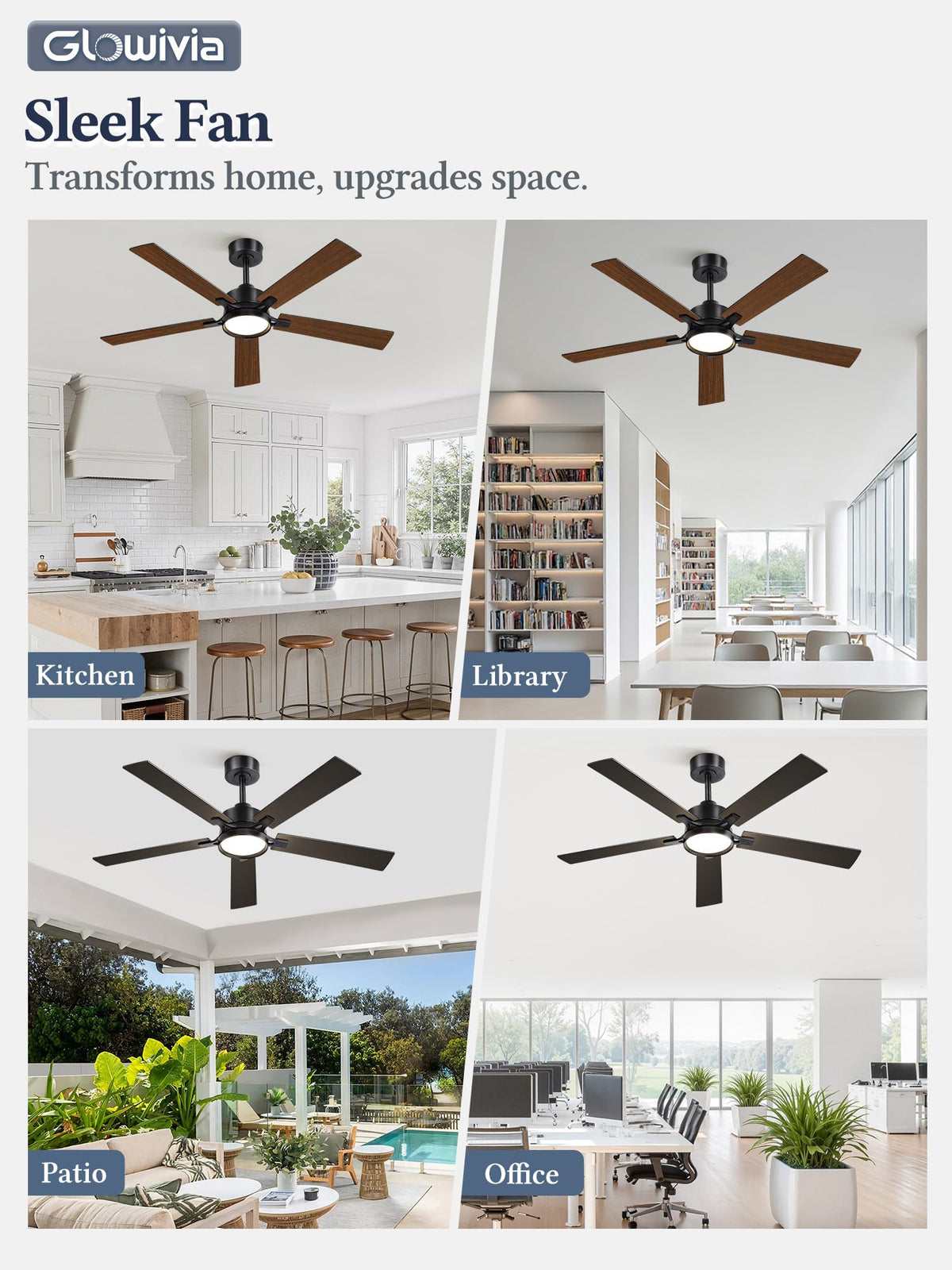 Glowivia sloped ceiling compatibility up to 15 degrees
