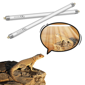 GlowUp 12in T5 UVB bulb, front view, wide enclosure lighting for reptiles.