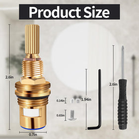 Gluckey Brass 1-002 cold cartridge for steady temperature performance.