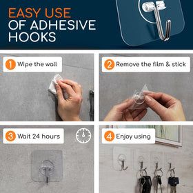 GLUIT no‑drill wall hook design allows easy repositioning without damage.